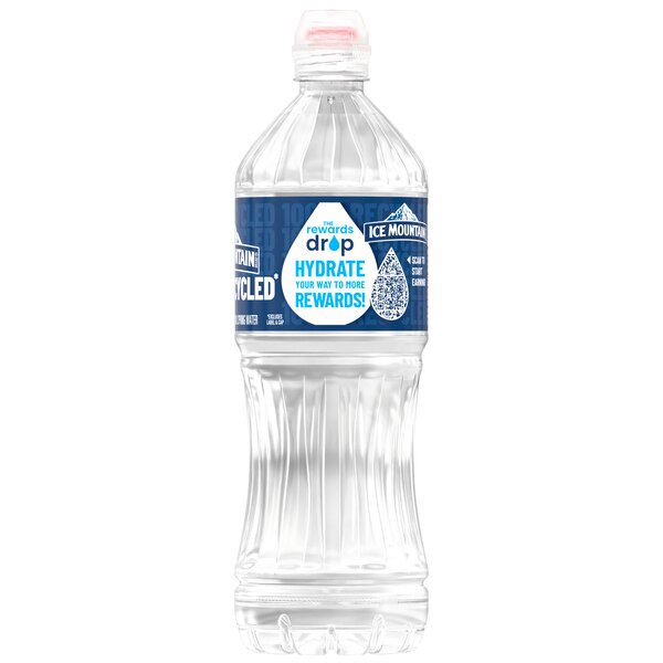 Ice Mountain 100% Natural Spring Water Plastic Bottle, 23.7 oz