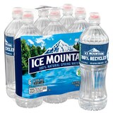 Ice Mountain 100% Natural Spring Water, Sport Cap Bottles, 6 ct, 23.7 oz, thumbnail image