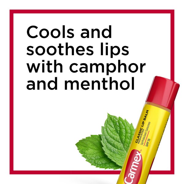 Carmex Classic Medicated Lip Balm, 3 0.15 OZ Sticks