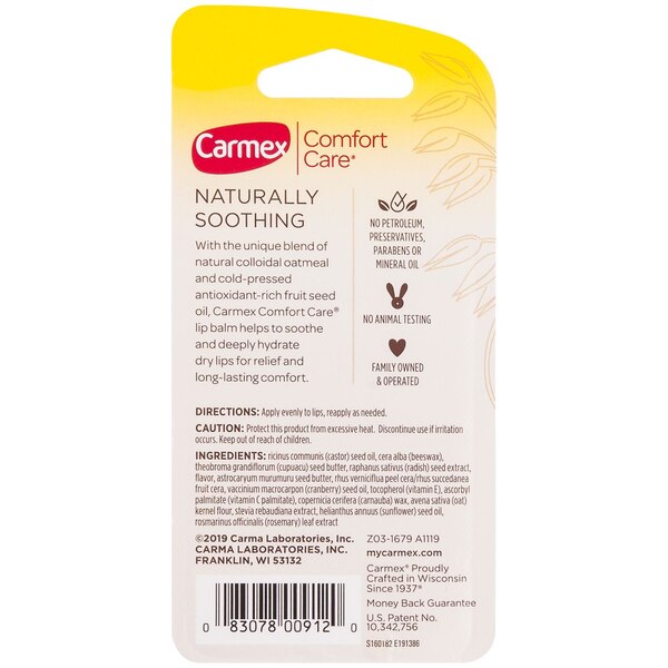 Carmex Comfort Care Lip Balm, Watermelon Blast, 2 CT