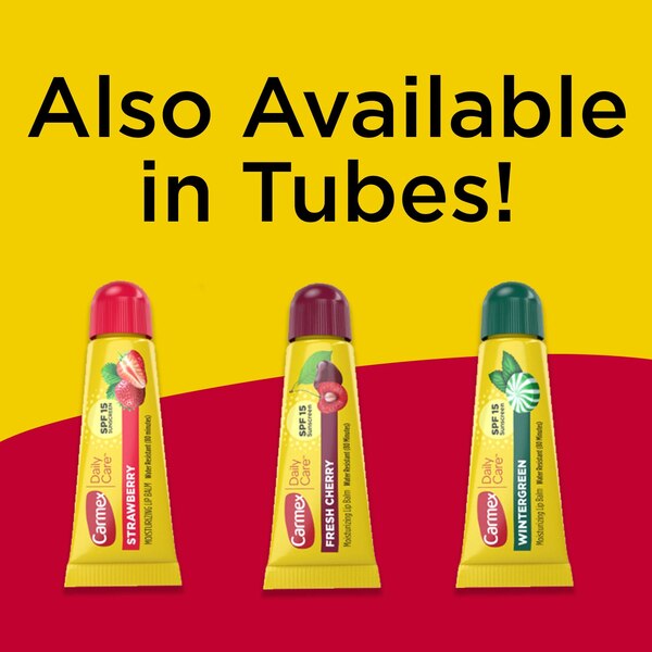 Carmex Daily Care Moisturizing Lip Balm Tubes, SPF 15, Assorted Flavors, 3 CT