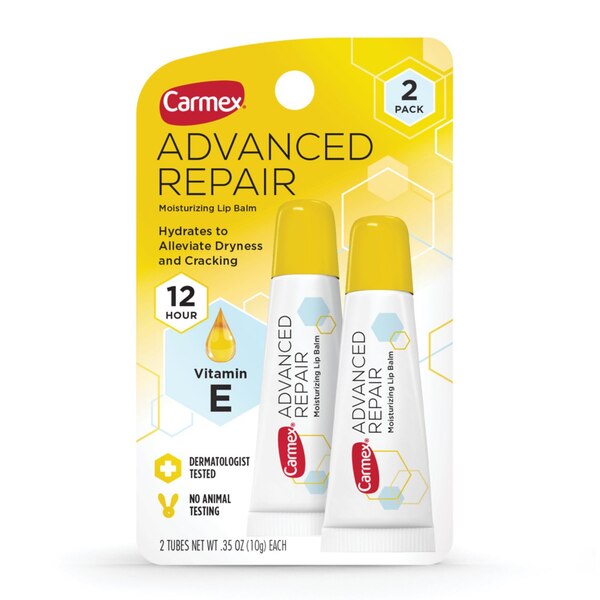 Carmex Advanced Repair Moisturizing Lip Balm, 2 CT