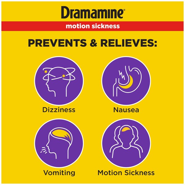 Dramamine Motion Sickness Less Drowsy, 16 CT