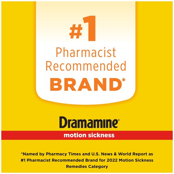Dramamine Motion Sickness Less Drowsy, 16 CT