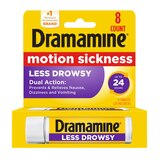 Dramamine Motion Sickness Less Drowsy Tablets, 8 CT, thumbnail image