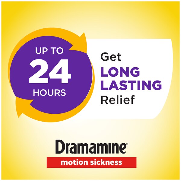 Dramamine Motion Sickness Less Drowsy Tablets, 8 CT