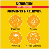 Dramamine Motion Sickness Chewable Tablets, Orange flavored, 8 CT, thumbnail image