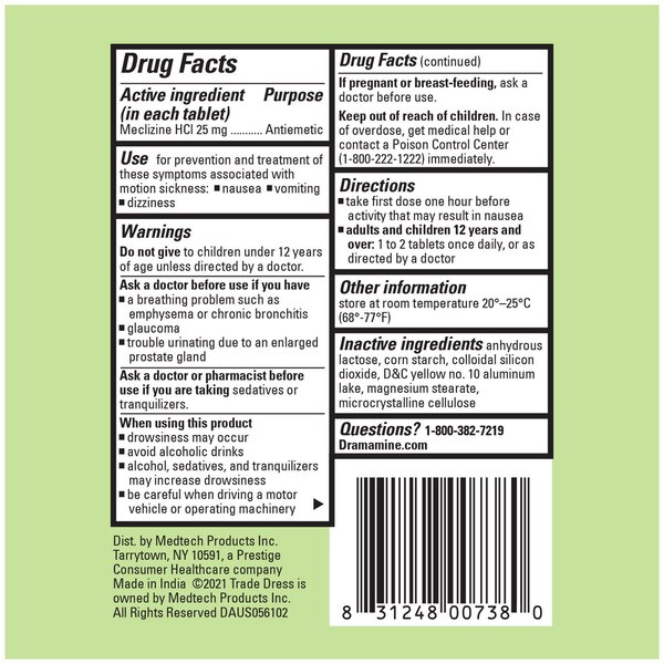 Dramamine Nausea Relief Tablets, 10 CT