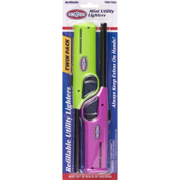 Kingsford Mini Refillable Utility Lighters, 2 ct