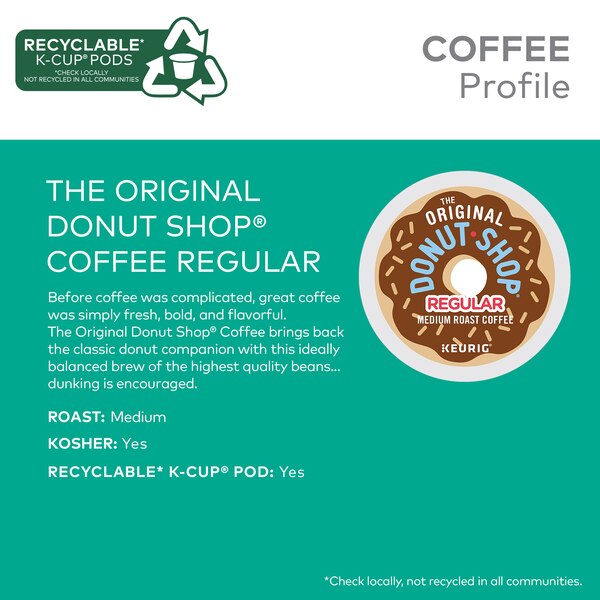 The Original Donut Shop Regular Medium Roast Coffee Keurig K-Cup Pods, 24 CT