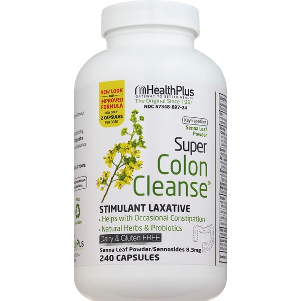 HealthPlus Super Colon Cleanse Stimulant Laxative Capsules