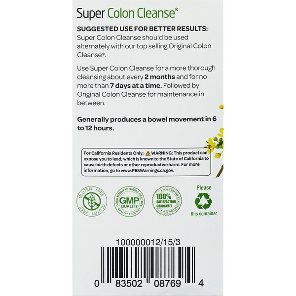HealthPlus Super Colon Cleanse Stimulant Laxative Capsules