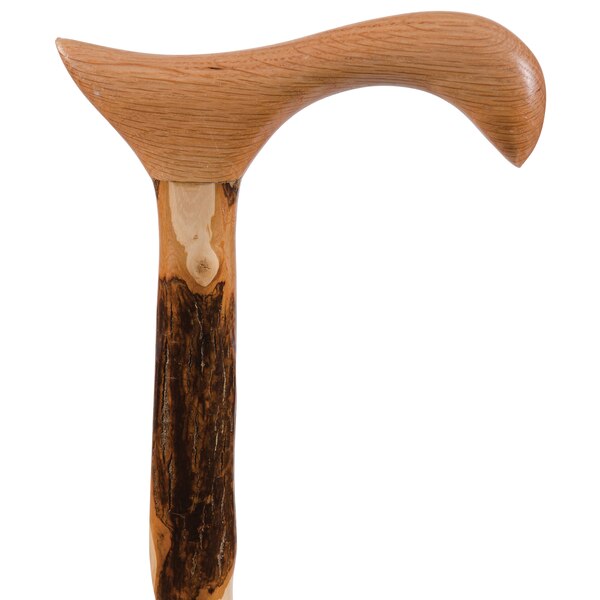 Brazos Twisted Hickory Derby Handcrafted Wood Walking Cane