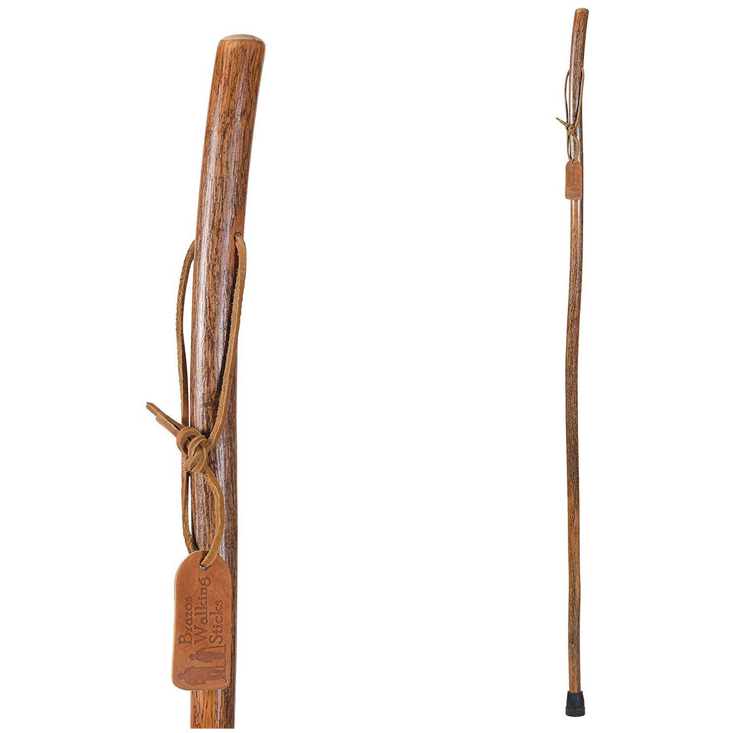 Brazos Free Form Hickory Handcrafted Wood Walking Stick