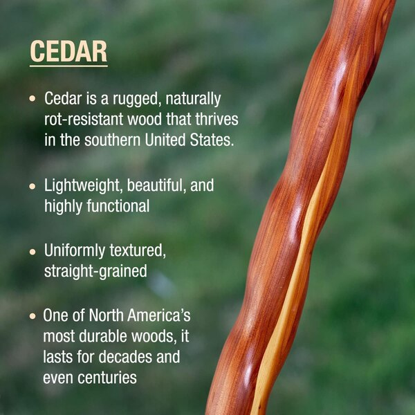 DMI Brazos 55" Twisted Aromatic Cedar Walking Stick