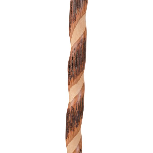 Brazos Twisted Hickory Handcrafted Wood Walking Stick