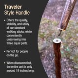 DMI Brazos 55" Twisted Oak Traveler's Stick, thumbnail image