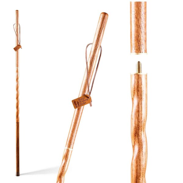 DMI Brazos 55" Twisted Oak Traveler's Stick, Tan