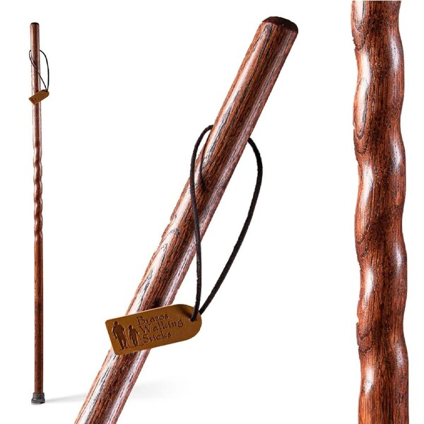 DMI Brazos 48" Red Twisted Oak Trekker Walking Stick