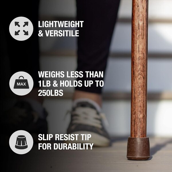 DMI Brazos 48" Red Twisted Oak Trekker Walking Stick