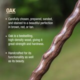 DMI Brazos 55" Twisted Oak Trekker Walking Stick, Brown, thumbnail image
