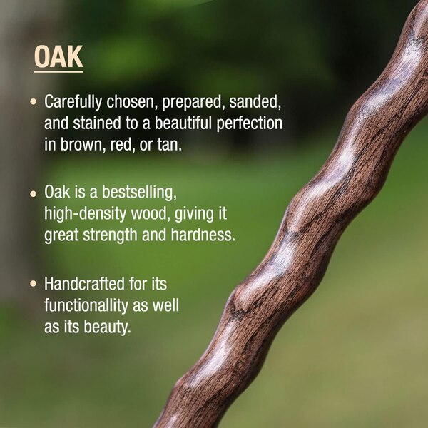 DMI Brazos 55" Twisted Oak Trekker Walking Stick, Brown