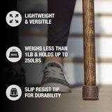 DMI Brazos 55" Twisted Oak Trekker Walking Stick, Brown, thumbnail image