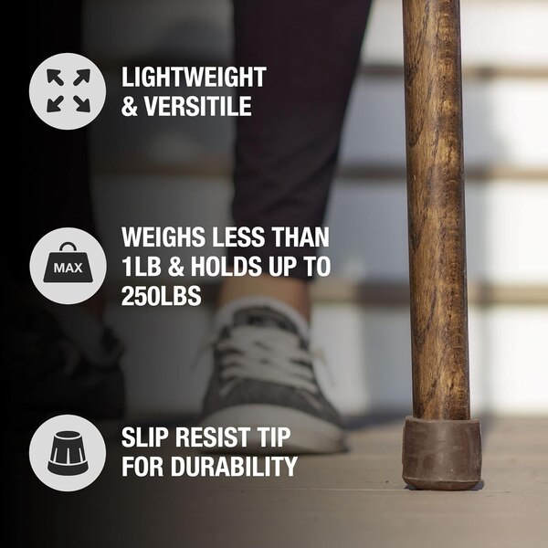 DMI Brazos 55" Twisted Oak Trekker Walking Stick, Brown