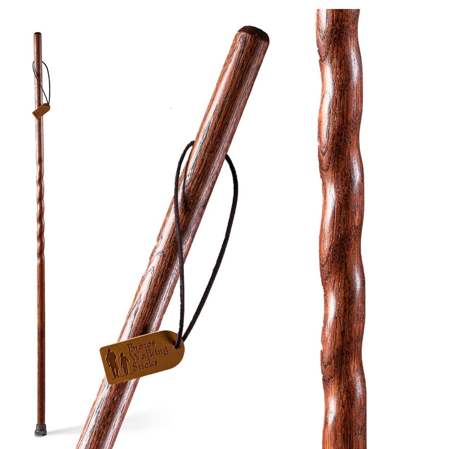 DMI Brazos 55' Twisted Oak Trekker Walking Stick, Red
