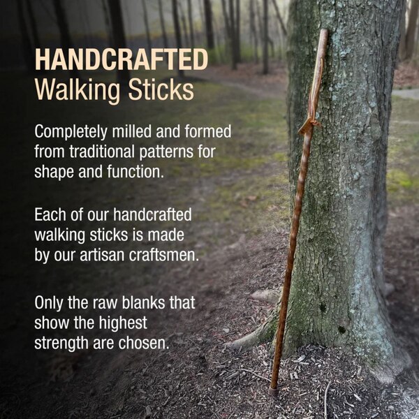 DMI Brazos 55' Twisted Oak Trekker Walking Stick, Red