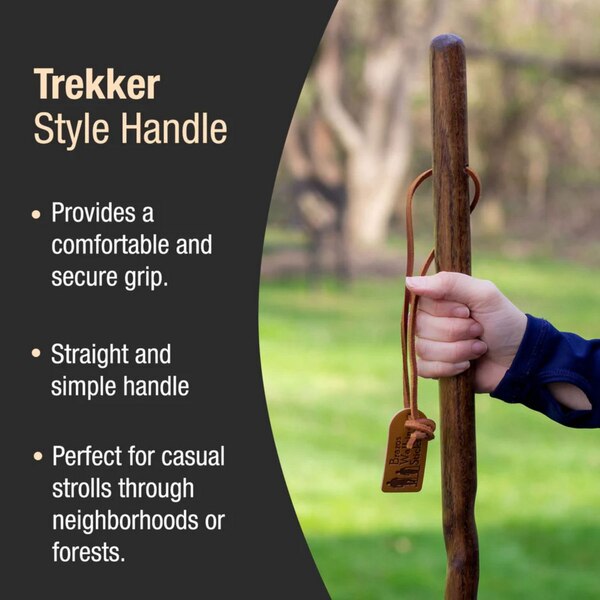 DMI Brazos 55' Twisted Oak Trekker Walking Stick, Red