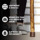 DMI Brazos 55" Free Form American Hardwood Walking Stick, thumbnail image