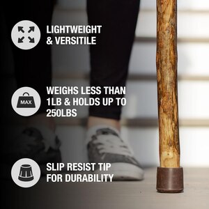 DMI Brazos 55" Free Form American Hardwood Walking Stick