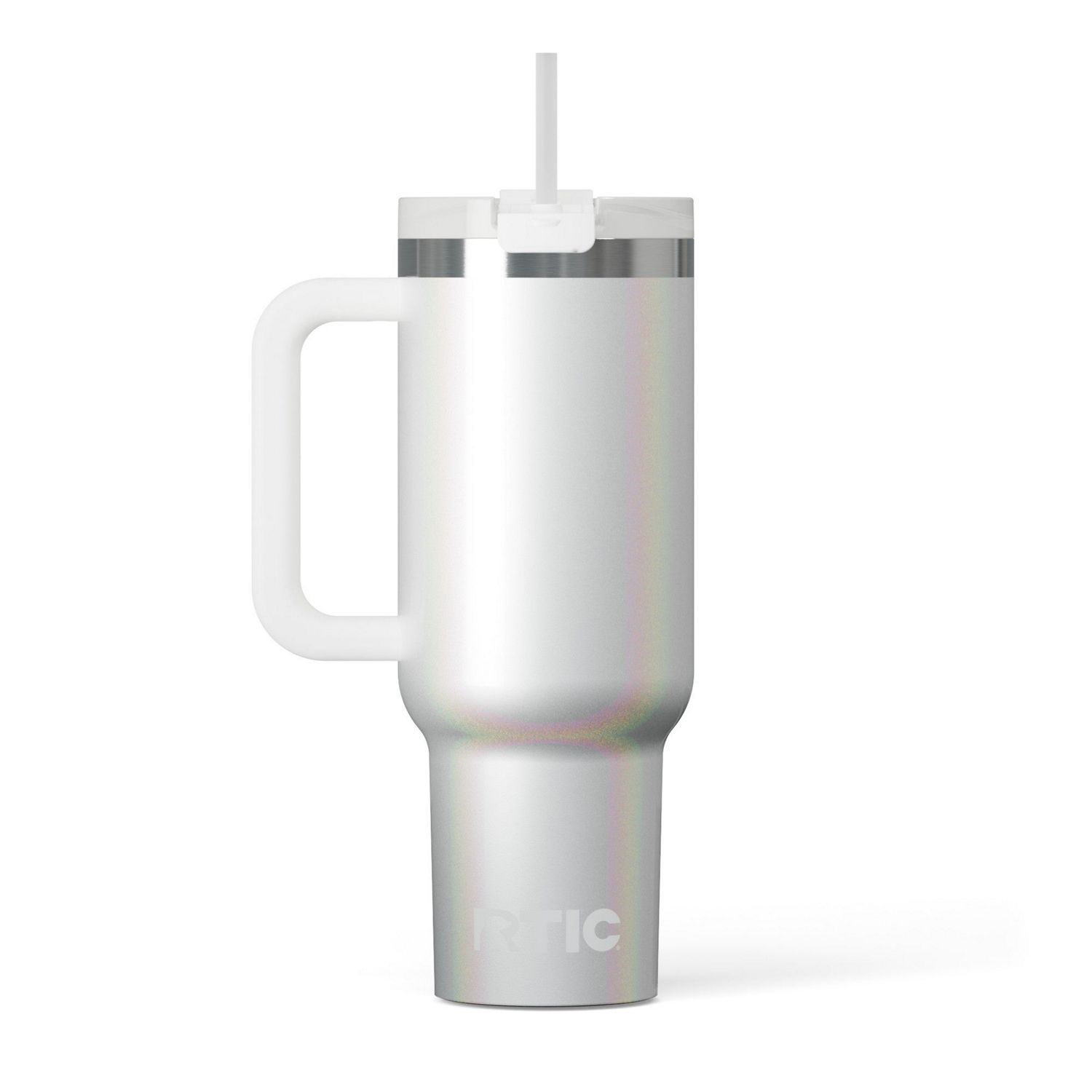 RTIC Road Trip Tumbler, White Glitter, 40 oz