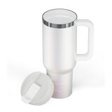 RTIC Road Trip Tumbler, White Glitter, 40 oz, thumbnail image