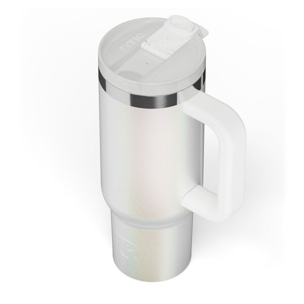 RTIC Road Trip Tumbler, White Glitter, 40 oz