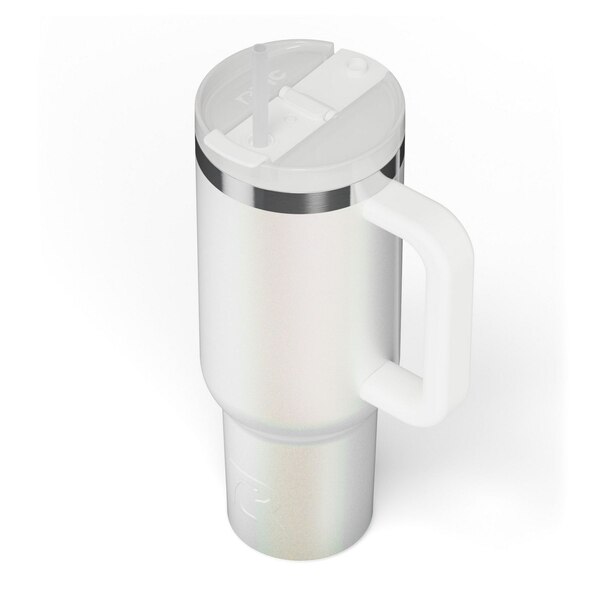 RTIC Road Trip Tumbler, White Glitter, 40 oz