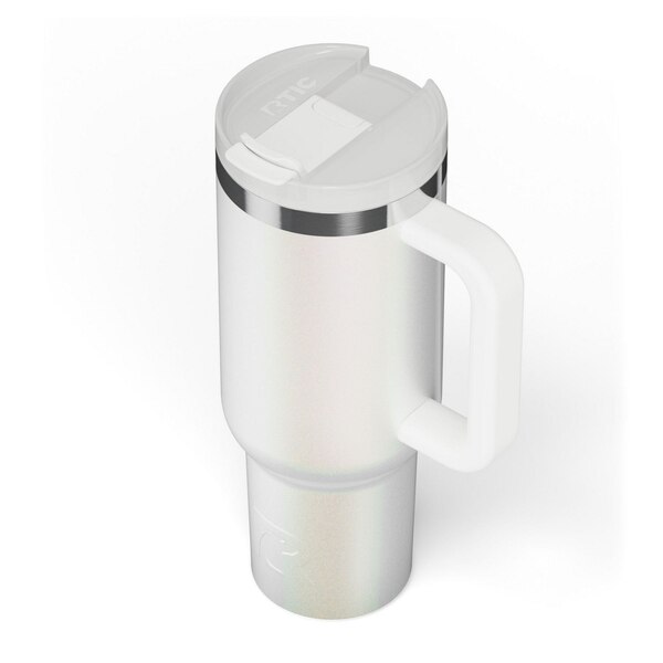 RTIC Road Trip Tumbler, White Glitter, 40 oz