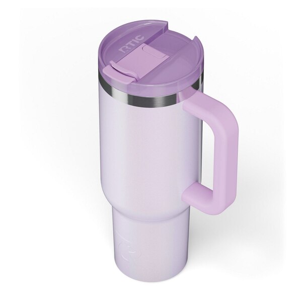 RTIC Road Trip Tumbler, Lavender Glitter, 40 oz