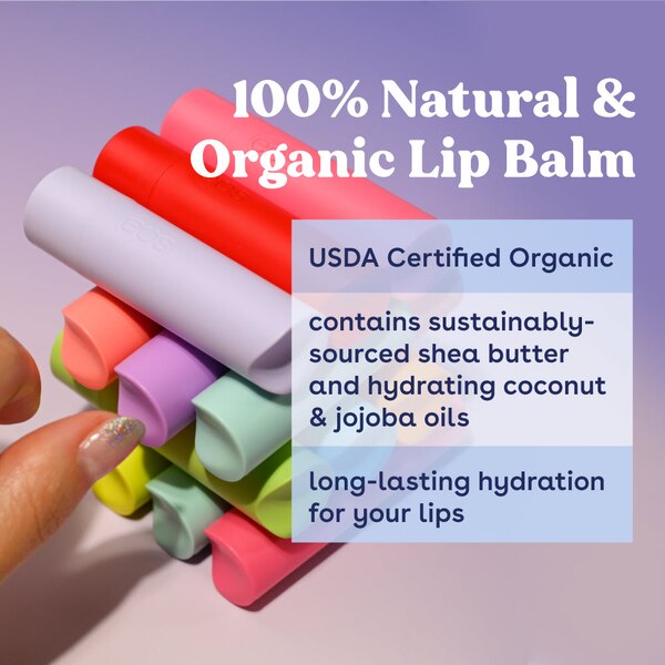 eos 100% Natural & Organic Lip Balm Variety Pack, 4 0.14 OZ Sticks