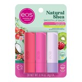 eos Natural Shea Smooth Lip Balm, 3CT, Coconut Milk, Honey Apple, & Raspberry Kiwi Splash, thumbnail image