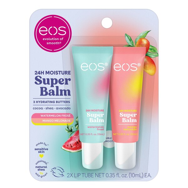 eos Super Balm Lip Butters, Watermelon Frose & Mango Melonade