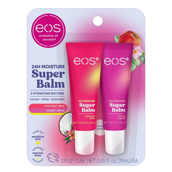 eos Super Balm Lip Butters, Coconut Milk & Honey Apple