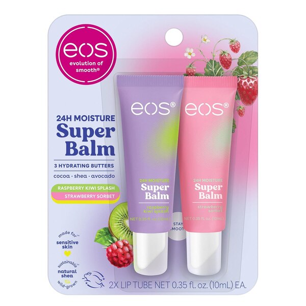eos SuperBalm, 2CT, Raspberry & Kiwi Strawberry