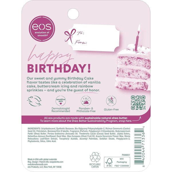 eos SuperBalm, 2CT, Birthday Cake