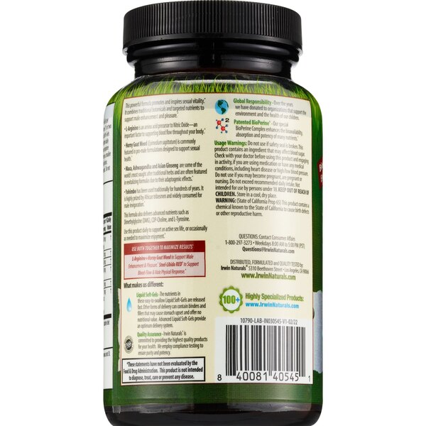 Irwin Naturals L-Arginine + Horny Goat Weed, 84 CT