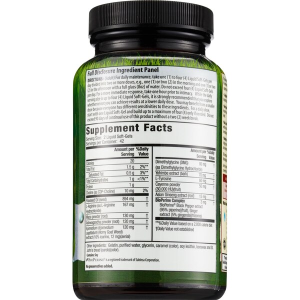 Irwin Naturals L-Arginine + Horny Goat Weed, 84 CT