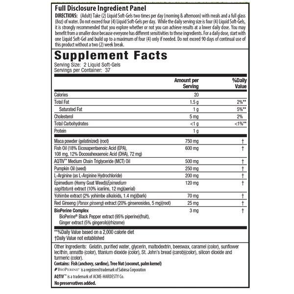 Irwin Next Level Steel Libico X2 Maca & L Arginine, 75 CT