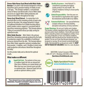Irwin Power Male Horny Goat Weed With Nitric Oxide Booster, 60 CT