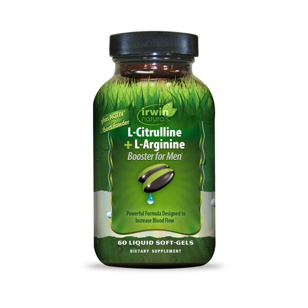 Irwin Naturals L-Citrulline + L-Arginine Booster for Men, 60 CT